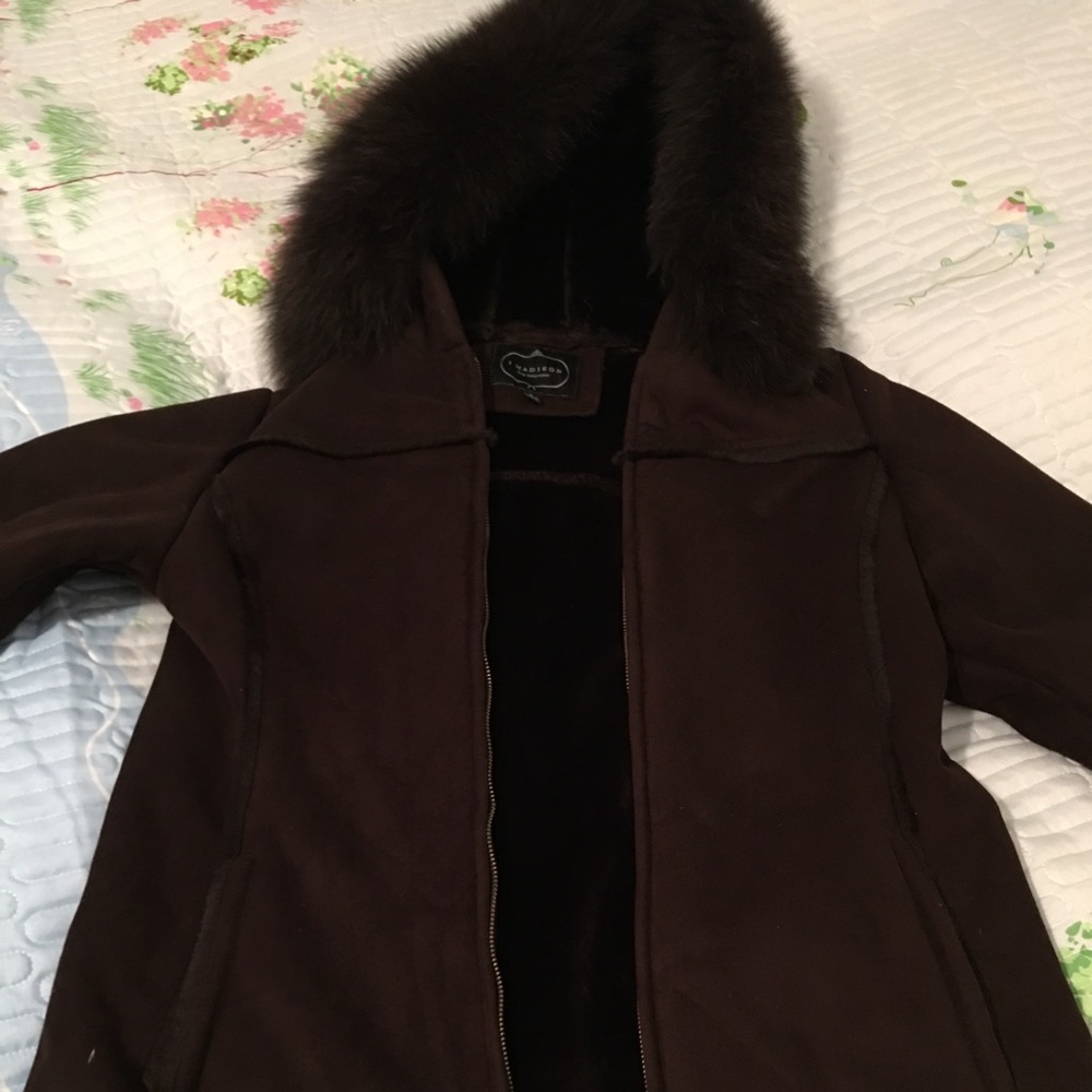 1 Madison luxe outer coat with fox trimming